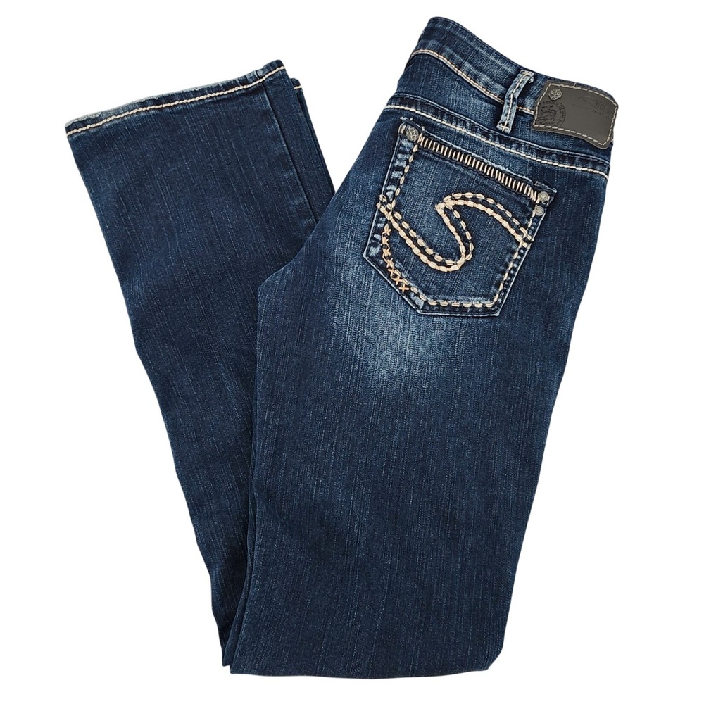 Silver Jeans W31 L33 Dark Wash Aiko Bootcut Y2K Western Cowgirl Boho Rodeo Denim